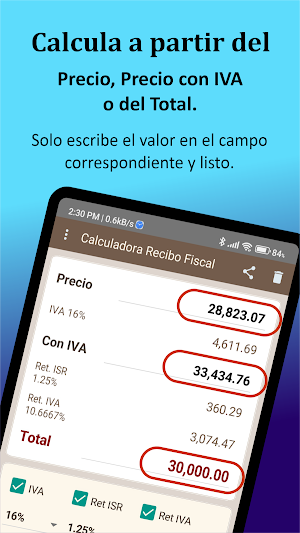 Calculadora Recibo Fiscal Screenshot 1