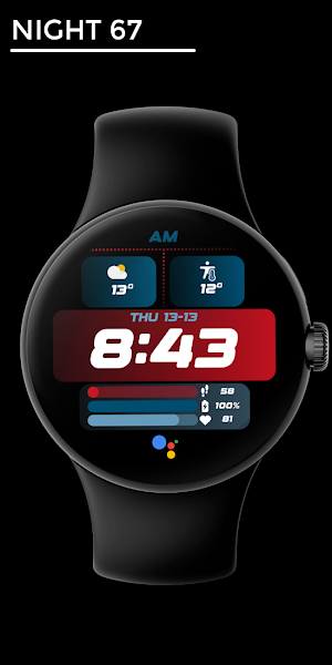 Night 67 - watch face Screenshot 0