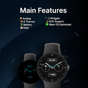 Stealth Black Watch Face Screenshot 1