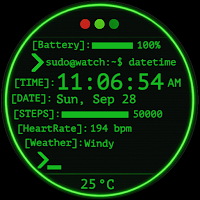 Linux Command Line Watch Face