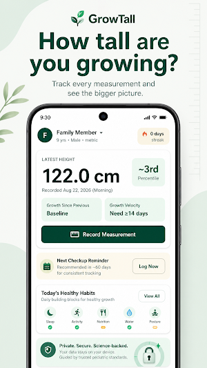 GrowTall: Height Tracker Screenshot 0