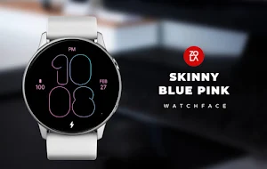Skinny Blue Pink Watch Face Screenshot 0