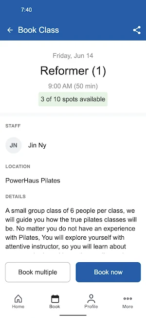 PowerHaus Pilates Screenshot 2