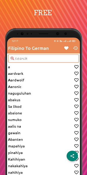 Filipino To German Dictionary Offline Screenshot 0