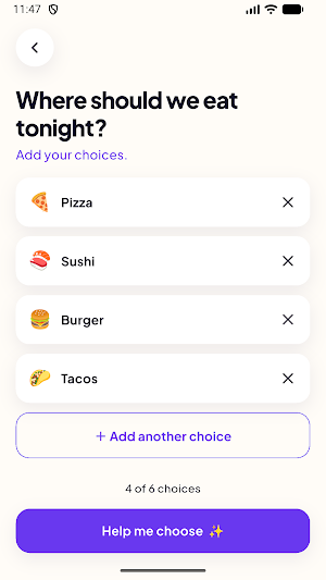 Choice Tray Screenshot 1