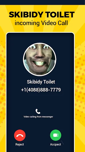 Fake call prank: skibidi Screenshot 1