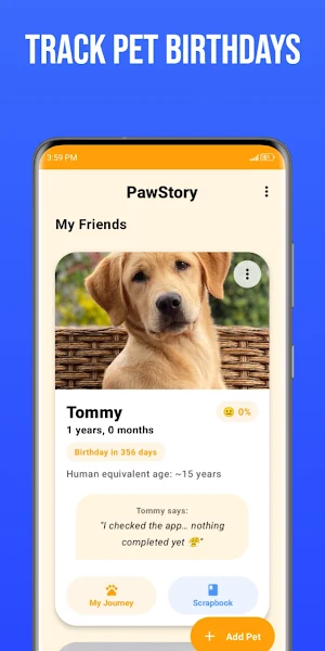 PawStory: Pet Birthday App Screenshot 0