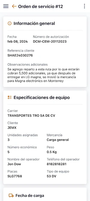 DCM logistics - TMS Screenshot 1