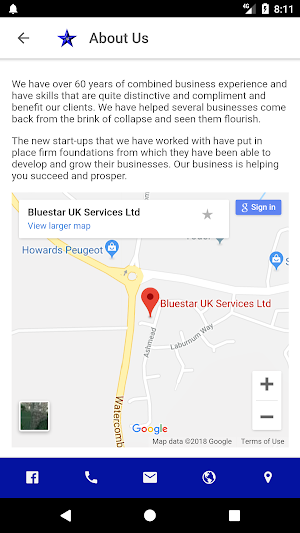 Bluestar UK Services Ltd. Screenshot 1