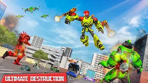 US Police Bus Transmute Robot shooting Game Screenshot 3