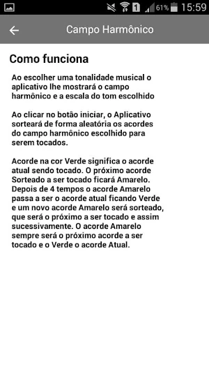 Campo Harmônico Piano Screenshot 2