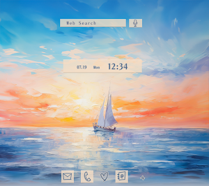 Yacht at Sea Theme +HOME Screenshot 0