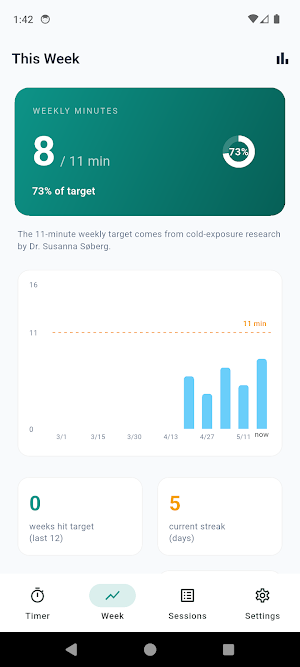 IcePlunge: Cold Shower Timer Screenshot 1