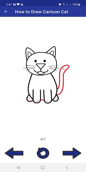 Draw Cute Cartoon Cat Screenshot 3