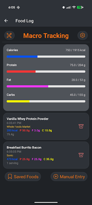 ProgMac - Workout & Macro Log Screenshot 2