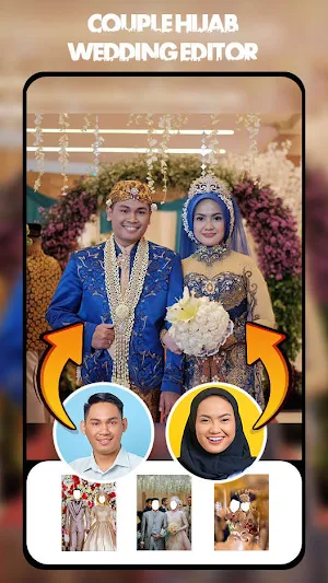 Couple Hijab Wedding Editor Screenshot 1