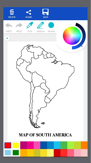 World Map Coloring Book Screenshot 1