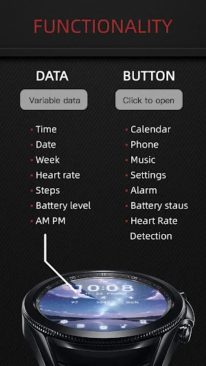 Beautiful StarrySky For WearOS Screenshot 1