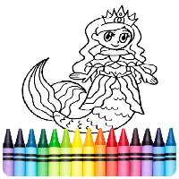 Mermaid Coloring:Mermaid Games