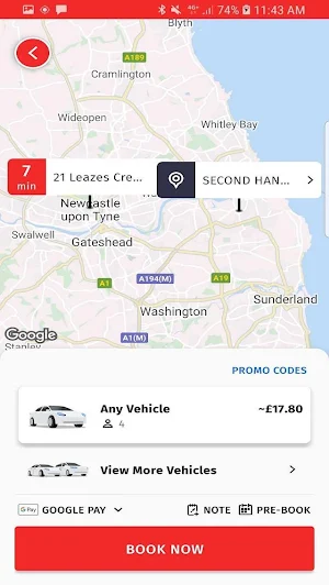 Washington Taxis Screenshot 2