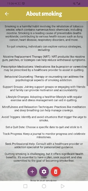 mitigation smoking faster app Screenshot 3