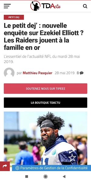 Touchdown Actu Screenshot 1