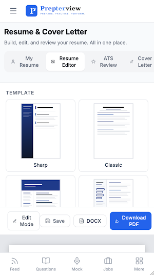 Prepterview Screenshot 2