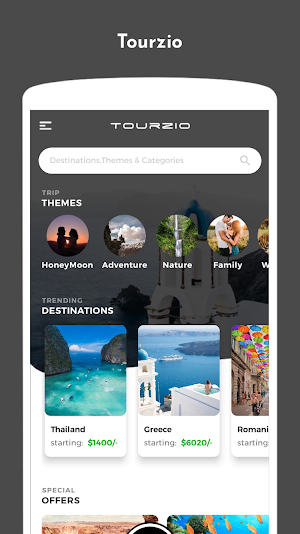 Tourzio Theme Screenshot 0