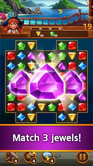 Jewels Uncharted:Match3 Puzzle Screenshot 1