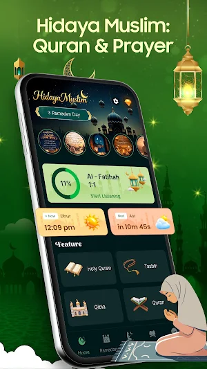 Hidaya Muslim: Quran & Prayer Screenshot 0
