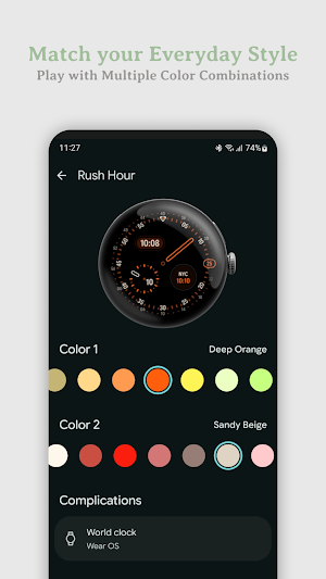 Pixel 4's Rush Hour Watch Face Screenshot 2