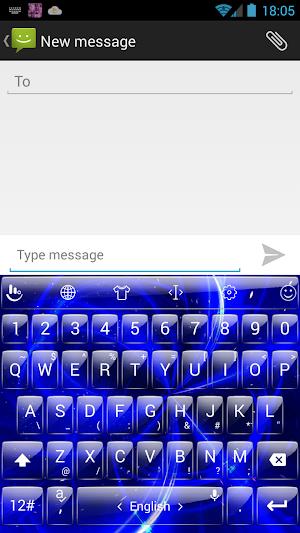 Keyboard Theme G Blue Galaxy Screenshot 0