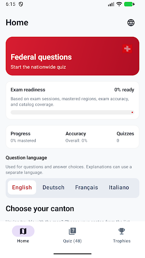 Swiss Citizenship Test 2026 Screenshot 0