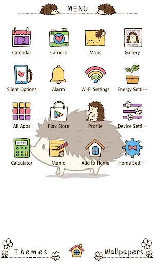 Wallpaper Cute Hedgehog Theme Screenshot 1