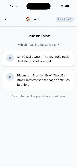 Daily News Quiz & Challenge Screenshot 1