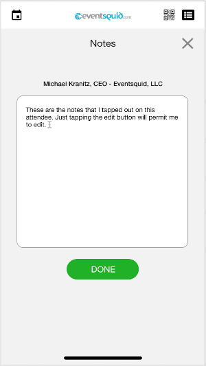 Eventsquid Contact Scan Screenshot 2