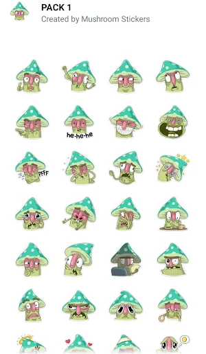 Mushroom stickers for WhatsApp Screenshot 1