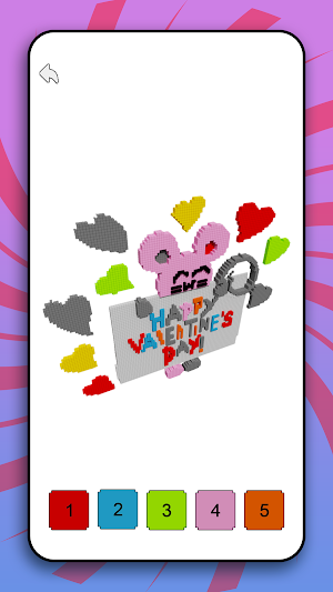Valentines Love 3D Pixel Art Screenshot 2