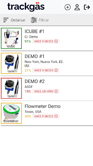 Medidor de Depósitos Trackgas Screenshot 1