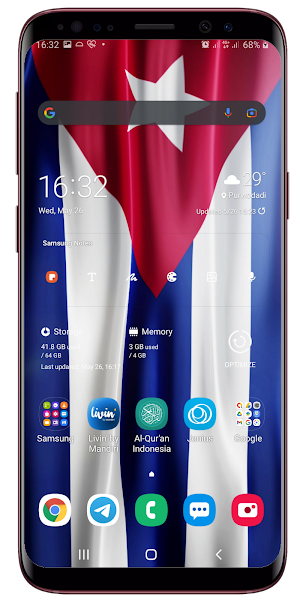 Cuba Flag Live Wallpaper Screenshot 2