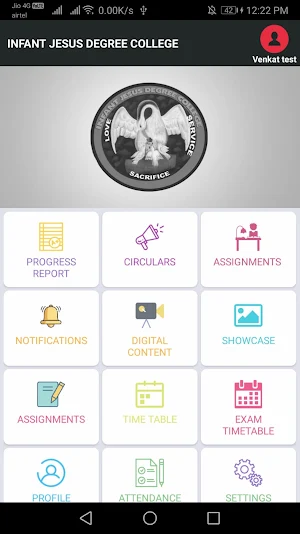 Infant Jesus Degree College Screenshot 1