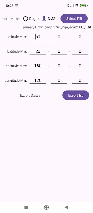 GeoTiff to ISG Converter Screenshot 0