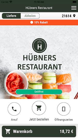 Hübners Restaurant Screenshot 0