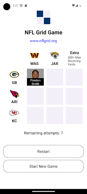 NFL Grid Screenshot 2
