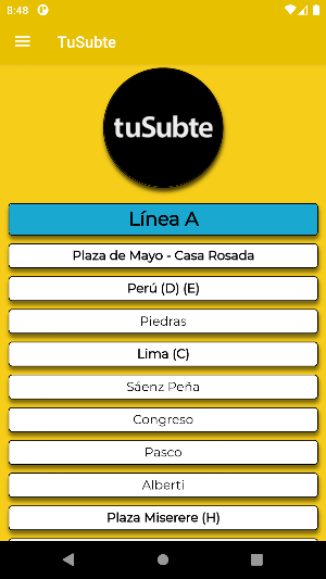 TuSubte: horarios del Subte Screenshot 1