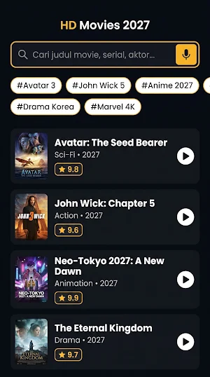HD Movies 2027 - Stream Apps Screenshot 1