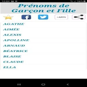 Prénoms du calendrier et leurs significations Screenshot 2