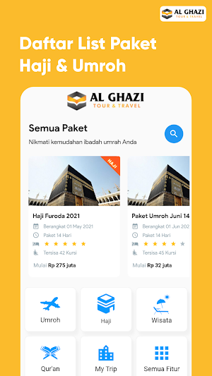 Alghazi Travel : Aplikasi Jamaah Umroh dan Haji Screenshot 0