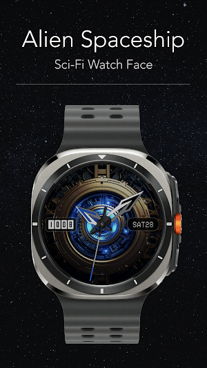 Alien Spaceship Watch Face Screenshot 0