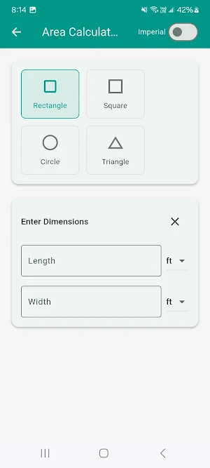 Construction Calculator Screenshot 1